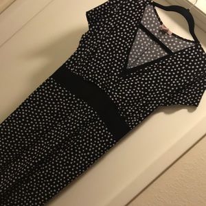 Black and white polka dot dress